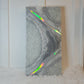 Holographic Silver and Grey Geode Wall Art Panel | Luxury  Wall Art | Unique Wall Decor | 12x24 READY TO SHIP | Multiple Sizes Made to Order