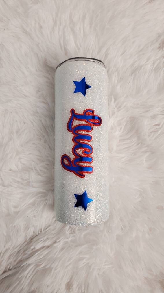 Ready To Ship*Patriotic Glitter Tumbler | USA Girl| Glitter Tumbler | Patriotic Tumbler | 4th of July Tumbler|Glitter Tumbler|Custom Tumbler