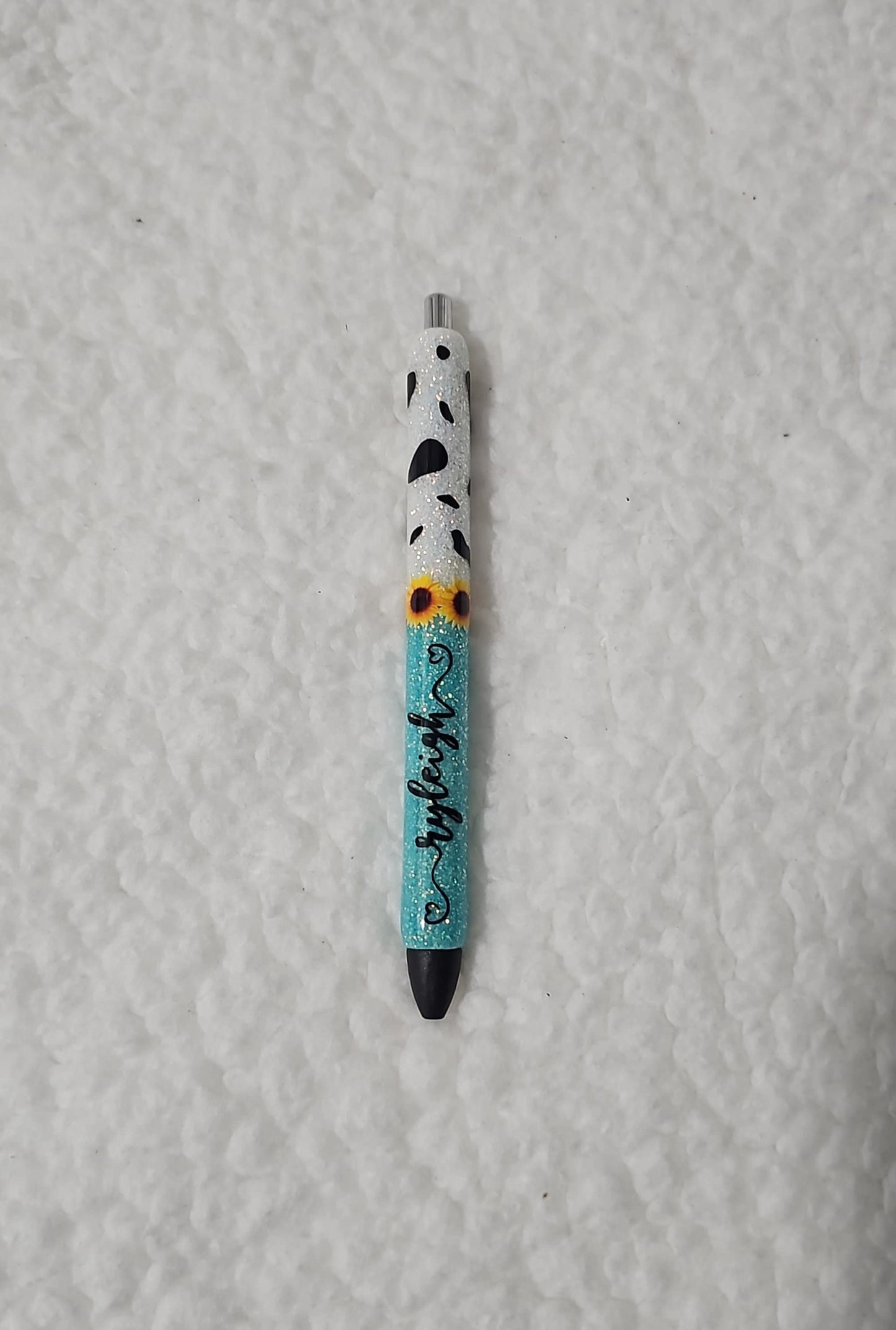 Glitter Pens | Sunflower Cow Print Pen | Glitter Gel Pens | Inkjoy Gel Pen |Refillable Pens | Personalized Pens | Customized Pens