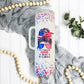 Ready To Ship***Just a Mom Trying Not To Raise Liberals Glitter Tumbler | Red White & Blue Glitter Tumbler | Patriotic Glitter Tumbler