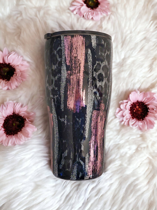 Rose Gold Leopard Foil Glitter Tumbler | Interested in Bridal Party Tumblers? Message me today for a quote