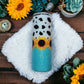 Ready To Ship***Sunflower Cow Print Glitter Tumbler | Sunflower Tumbler |Glitter Tumbler | Cow Print Tumbler | Custom Tumbler