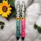 Glitter Pens | Sunflower Leopard Print Pen | Glitter Gel Pens | Inkjoy Gel Pen |Refillable Pens | Personalized Pens | Customized Pens