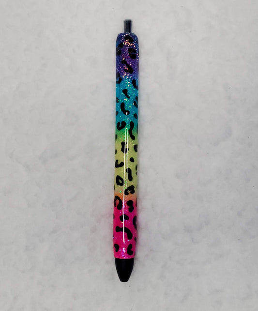 Rainbow Cheetah Glitter Gel Pen